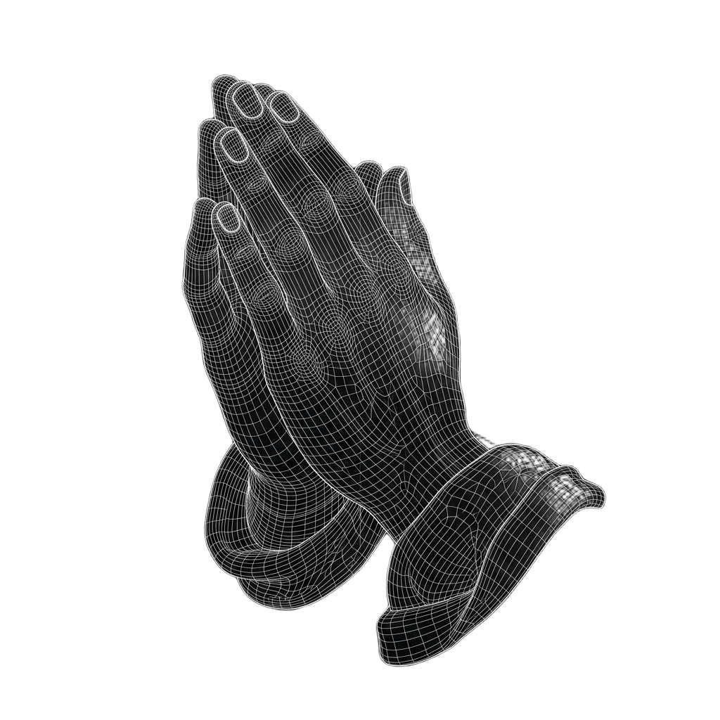 Hands in prayer illustration